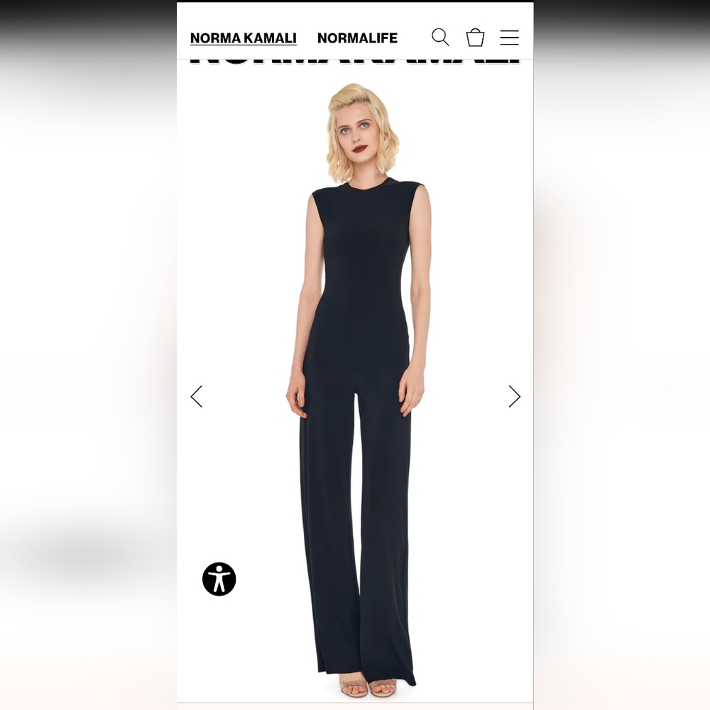 Norma Kamali Black Sleeveless Jumpsuit